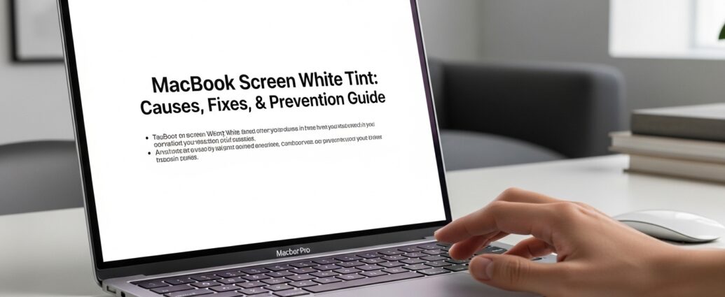 MacBook Screen White Tint