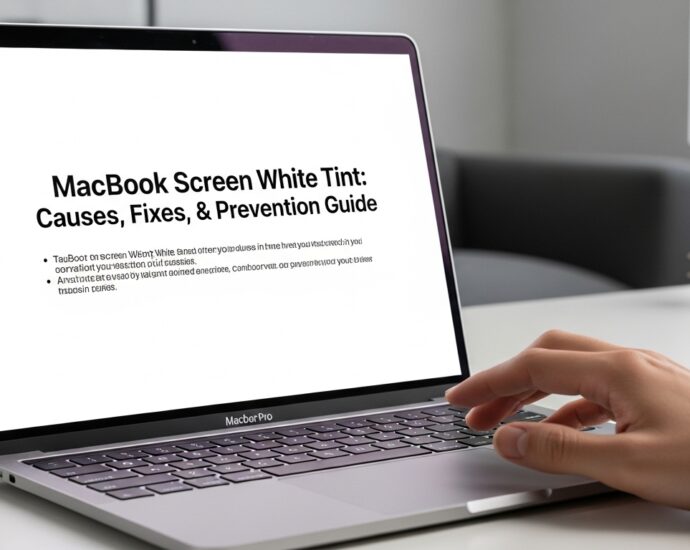MacBook Screen White Tint